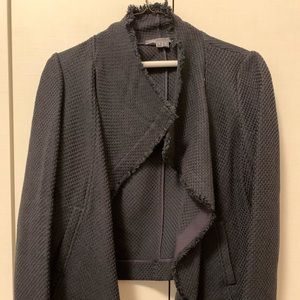 Vince cropped moto jacket in Navy size Small